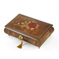 thumbnail image 1 of Handcrafted 30 Note Single Stem Red Rose Musical Jewelry Box - Dance of the Sugar Plum Fairy, 1 of 2