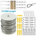 thumbnail image 1 of MTFun Garden Cable/cable Barandilla/cable Valla Roll Fijaciones Kits Recubierto de PVC Resistente 304 Cable de Acero Inoxidable Cuerda Tornero Tensor de Cables Ganchos de Filtro Tornillo Ojos, 1 of 9