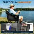thumbnail image 7 of ABORON Camping Chairs,Outdoor Foldable Camping Chair for Adults, Portable Padded Camping Chairs with Cup Holder and Carrying Bag for Outsides, Camping, Lawn, Fishing, Picnic and Tailgates - Black, 7 of 7