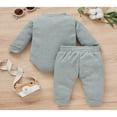 thumbnail image 3 of PENGXIANG Toddler Baby Boy Girl Fall Clothes Romper Tops Pants Set Outfit, 3 of 6