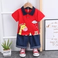 thumbnail image 2 of Teen Boy Clothes Baby Outfit Sets Summer Cotton Cartoon Print Short-sleeved Sports 12 18 24 Month 3T 4T 5T Shorts Two Piece Set T Shirt and 2-Piece, 2 of 9
