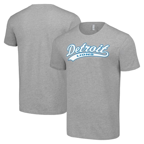 Men's Starter Heather Gray Detroit Lions Tailsweep T-Shirt
