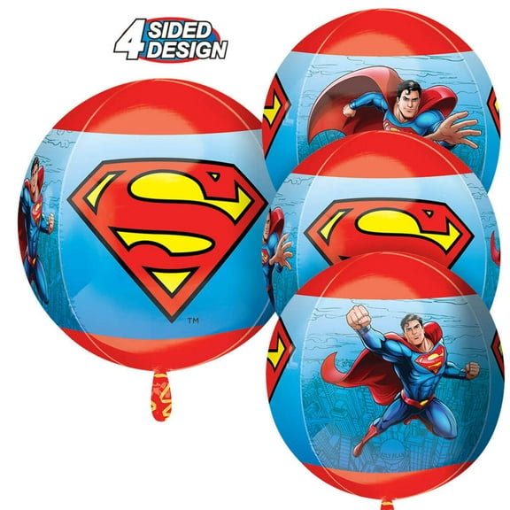 16 inch Anagram Superman Orbz Foil Mylar Balloon - Party Supplies Decorations
