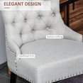 thumbnail image 4 of HOMCOM Button-Tufted Dining Chair, Upholstered Accent Chair (Set of 1), 4 of 9