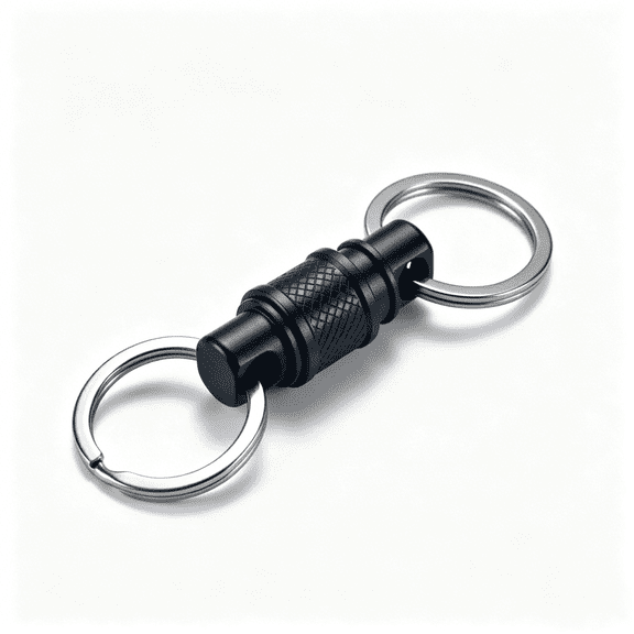 Kaleduo Titanium Quick Release Swivel Keychain, Heavy Duty Pull Apart Detachable Car Key Holder with Key Rings, Portable Double End Quick Disconnect Keychain