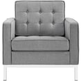 thumbnail image 5 of Modern Contemporary Urban Design Living Lounge Room Armchair, Grey Gray, Fabric, 5 of 5
