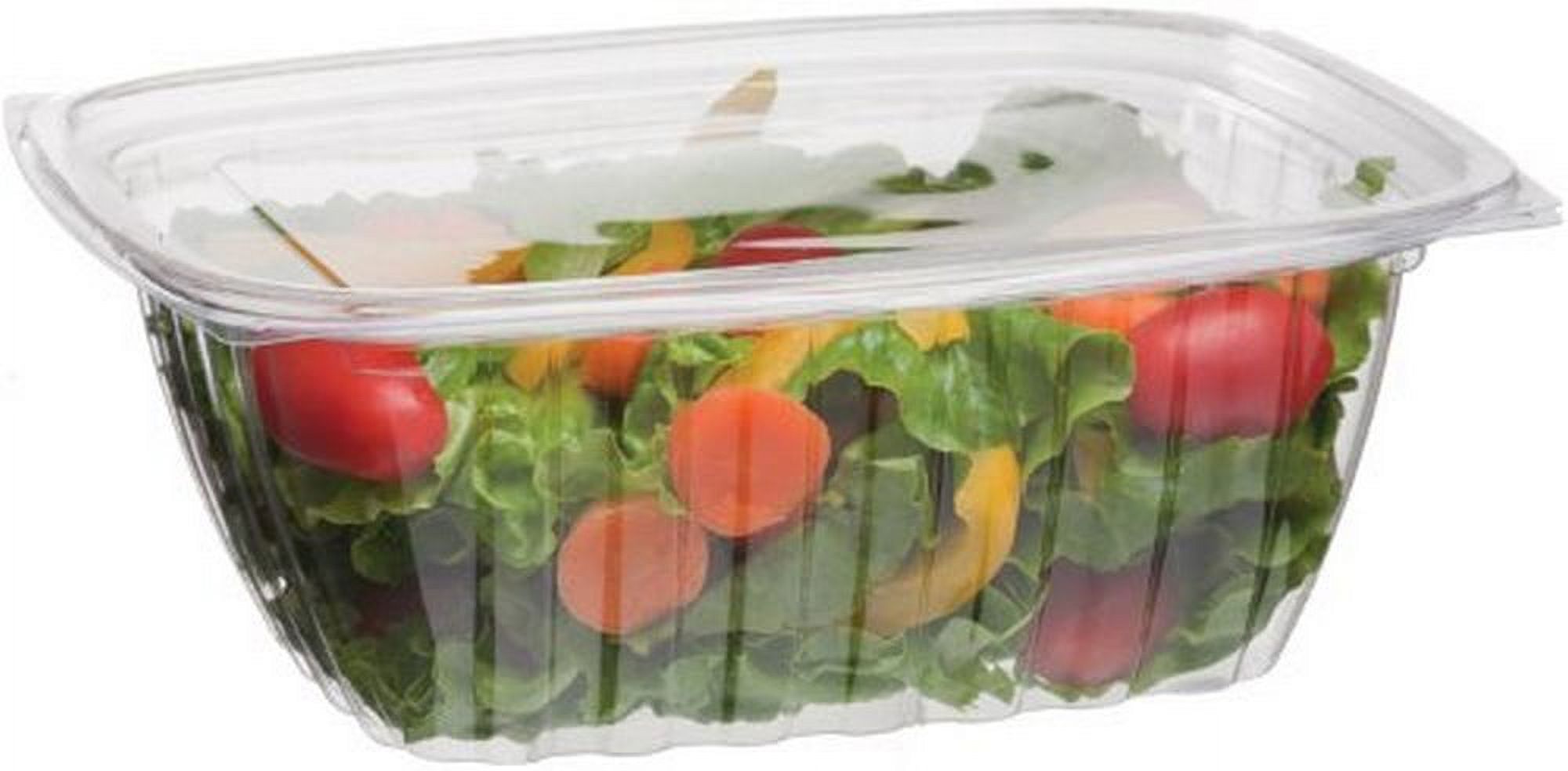 Karat 32 oz Pet Plastic Hinged Deli Container - 200 Pcs