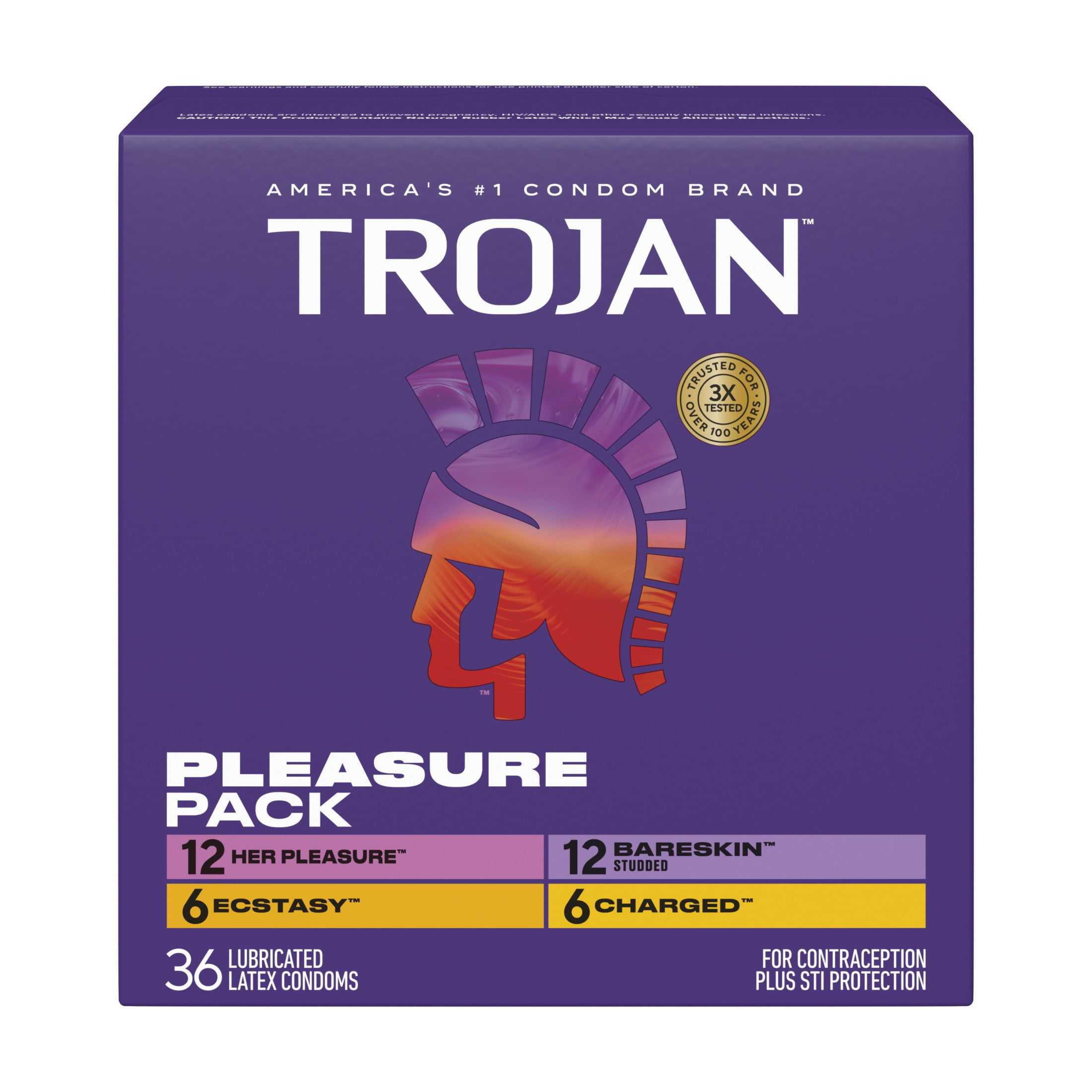 trojan pleasure variety pack lubricated condoms - 36 count Best Condoms for Pleasurable Safe Sex – Royal Intimacy main image 1