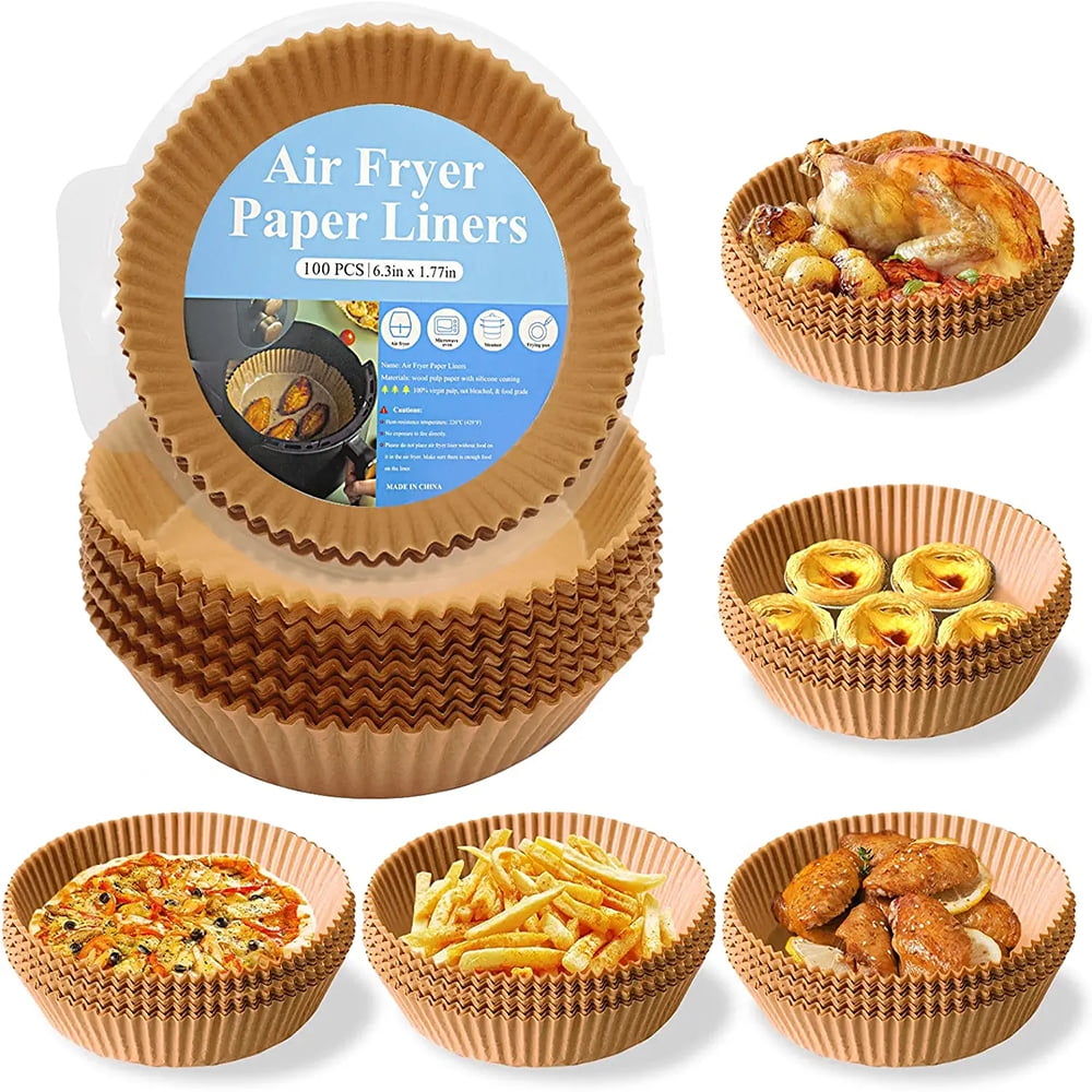 Air Fryer Disposable Paper 50 Pcs Round NonStick Paper Prime Oilproof Parchment Paper Cooking