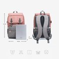 thumbnail image 3 of Bolsa de pañales con USB para mamás, mochila de viaje de gran capacidad, de diseño, para el cuidado del bebé, 3 of 4