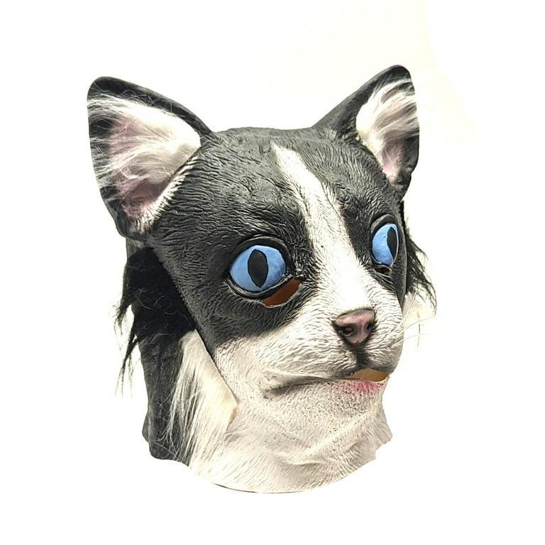 Full Face Furry Cat Head Mask Cosplay Scary Movie Props Adult Halloween Costume Full Face Furry Cat Head Mask Cosplay Scary Movie Props Adult Halloween Costume