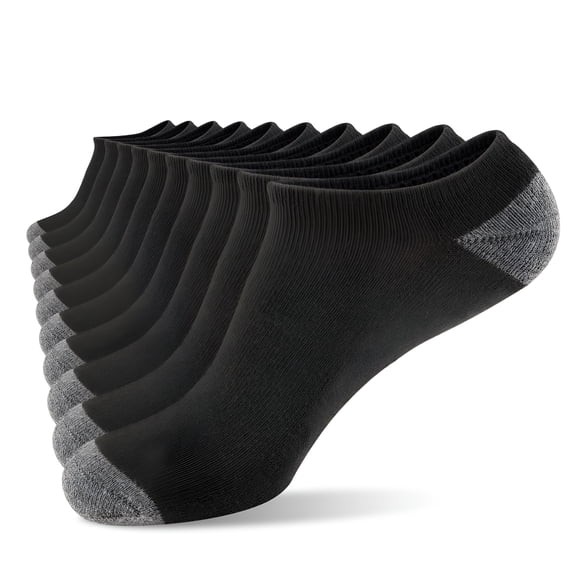 TELOLY 10 Pairs Mens Low Cut Socks Ankle No Show Running Breathable Socks White Socks Men