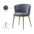 thumbnail image 2 of Meridian Furniture Skylar Gray Velvet Dining Chair (Set of 2), 2 of 7