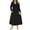 Black & White, variant on Women's Plus Size Dress Fall Long Sleeve V Neck Maxi Dress Casual Flowy Spring Autumn Dresses Long Dresses With Pockets Floral/Plaid/Solid XL-5XL (14W-28W)