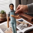 thumbnail image 4 of Mini Michael Doll，Michael Figure Dolls Plush Funny Bendable Flexible Internal Wire Frame Poseable Stuffed Doll,Michael Party Decorations Collectible Gift For Mj Fans, 4 of 5