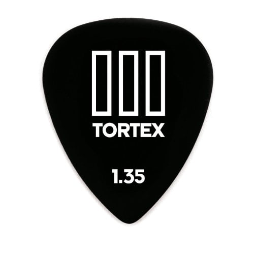 Dunlop 462R1.35 Tortex TIII, Black, 1.35mm, 72/Bag