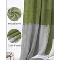 thumbnail image 3 of Sage Green Abstract Blackout Curtains for Bedroom Living Room Darkening Curtains 63 Inches Long Grey Geometric Oil Painting Vintage Window Curtain 2 Panels Set Window Treatment Grommet Drapes 42"x63", 3 of 9