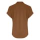 thumbnail image 5 of Camiseta sin mangas de verano para mujer, corte holgado, cuello en V plisado, sin mangas, bajo curvo, fluida, 5 of 5