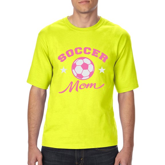 "Mens and Big Mens Soccer Mom T-Shirt, up to size 3XLT"