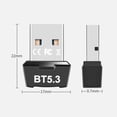 thumbnail image 2 of Adaptador inalámbrico USB Transmisor receptor de audio 5.3 compatible con Bluetooth Negro, 2 of 4