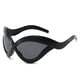 thumbnail image 1 of Gafas de fiesta Futuristic Wave Cat-Eye negras, 1 of 1