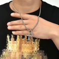 thumbnail image 3 of 2 Pcs Collier double Croix vintage Personnalité Diamant, 3 of 4