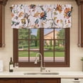 thumbnail image 6 of 2 Pack Valances for Window, Pink Spring Floral Short Curtains for Kitchen Bedroom Living Room, Summer Botanical Vintage Birds Rod Pocket Small Window Treatment Valance Drapes 54 x 18 Inch, 6 of 8