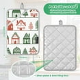 thumbnail image 6 of Yayeee Pot Holders Kitchen Heat Resistant with Pocket 7"x9.8" Cotton Oven Cooking Hot Pads, White Christmas House, 6 of 7