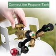 thumbnail image 4 of 1pc Camping Propane Tank Y Splitter Adapter 3-way Valve Brass QCC For Outdoor RV BBQ Propane Splitter Camping Cooking Supplies, 4 of 11