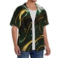 thumbnail image 2 of Kdxio Men's Hawaiian Shirt for Men Short Sleeve Shirt Green Marble Summer Casual Holiday Beach Button Down T-Shirts, 2 of 5
