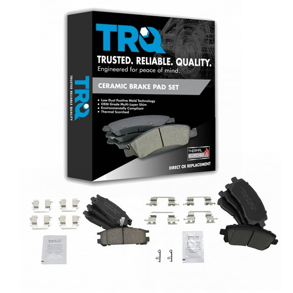 TRQ Front & Rear Ceramic Disc Brake Pad Kit for Subaru Impreza Legacy New BFA20136