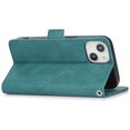 thumbnail image 5 of Skin-Friendly Wallet Case for iPhone 14 Plus, Premium PU Leather Shockproof Card Slots Cash Holder Flip Cover with Kickstand Folio Magnetic Clasp Wrist Hand Strap Handbag Case,Blue, 5 of 7