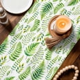 thumbnail image 4 of Table Runner - 120 Inch Long, Spring Leaves Kitchen Dining Table Runner Dresser Scarves, Pastoral Garden Botanical Watercolor Farmhouse Decor for Coffee Tables Wedding Party Banquet, 4 of 8