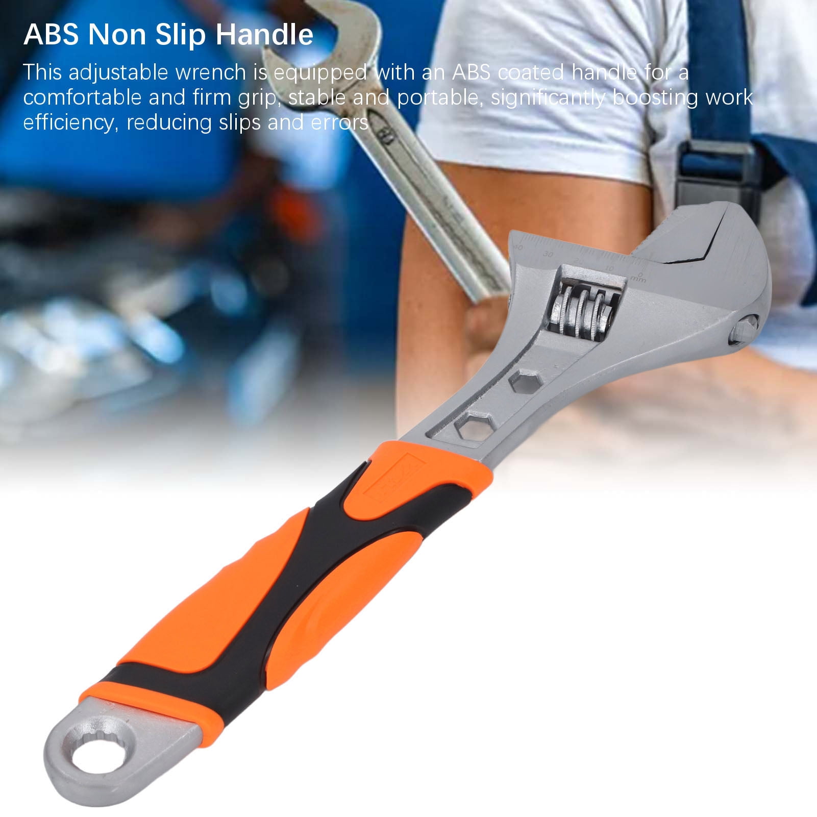 Nieyigj 12 Inch Adjustable Wrench High Carbon Steel Versatile Spanner Tool with Hex Hole and Star Opening (12 in / 30.48 cm)