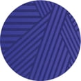 thumbnail image 1 of Ahgly Company Tapis Rond Lavable en Machine Intérieur Transitionnel Bleu Cobalt, 3 Pieds Rond, 1 of 7
