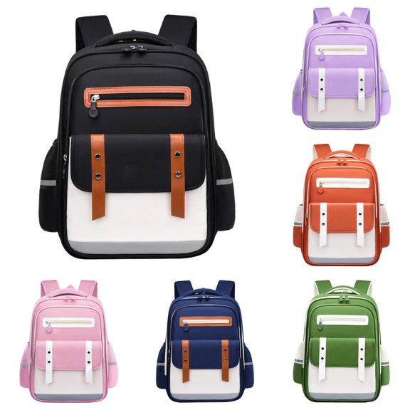 CUZIBR Backpack For Boys Middle High Students Lightweight Large Capacity Double Shoulder Multi Compartment Color Block Daypack Fashionable Back To School Book Bag