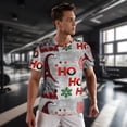 thumbnail image 3 of Wukai Cute Santa Print Men's Short-Sleeved Mesh T-Shirt,Quick-Dry Short Sleeve Workout T-Shirt-6X-Large, 3 of 8