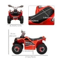 thumbnail image 3 of Aosom 6V Kids ATV Quad, Battery Powered Electric Vehicle for Kids, Red, 3 of 10