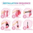 thumbnail image 4 of G TALECO GEAR Sensory Swing with Stand and Pod Swing, Metal Hammock Stand Outdoor, X-Shaped Swing Set for Backyard, Sensory Chair for Kids &Adults, 330LBS,  Deep Pink, 4 of 8