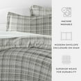 thumbnail image 5 of Duvet Cover Set - Ultra Soft & Breathable - Gray Polka Dot and Striped for Twin Size Bedding by Comfort Canopy, 5 of 13