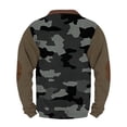 thumbnail image 4 of Men's Crew Neck Sweatshirt Classic Camouflage Print Hoodless Sweatshirt Half Zip Long Sleeve Pullover Top Mens Shirt Sweater Tops, 4 of 4