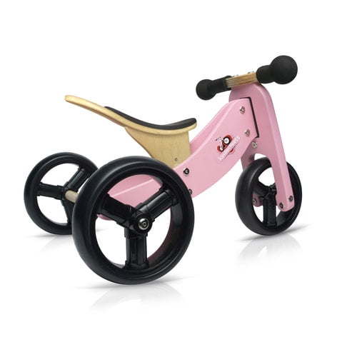 Kinderfeets Tiny Tot 21 Tricycle/Balance Bike, Pink