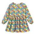thumbnail image 2 of Esaierr Kids Baby Printed Dress Dresses for Girls,Toddler Spring Fall Flower Dress Girls Long Sleeve Cute Floral Dresses Casual A-Line Round Neck Princess Dress,Sizes 1-7T, 2 of 9