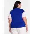thumbnail image 3 of Terra & Sky Women's Plus Ribbed Sleeveless V Neck Sweater Top, Sizes 0X-5X, 3 of 5