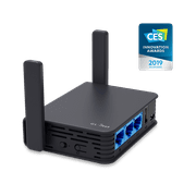 GL.iNet GL-AR750S-Ext Gigabit Travel AC Router (Slate), 300Mbps(2.4G)433Mbps(5G) Wi-Fi, 128MB RAM, MicroSD Support, OpenWrt/LEDE Pre-Installed, Cloudflare DNS, Power Adapter and Cables Included