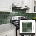 thumbnail image 4 of Backsplash Tile MOONFUN, vinilo hexagonal largo, verde, 10 unidades, 4 of 9