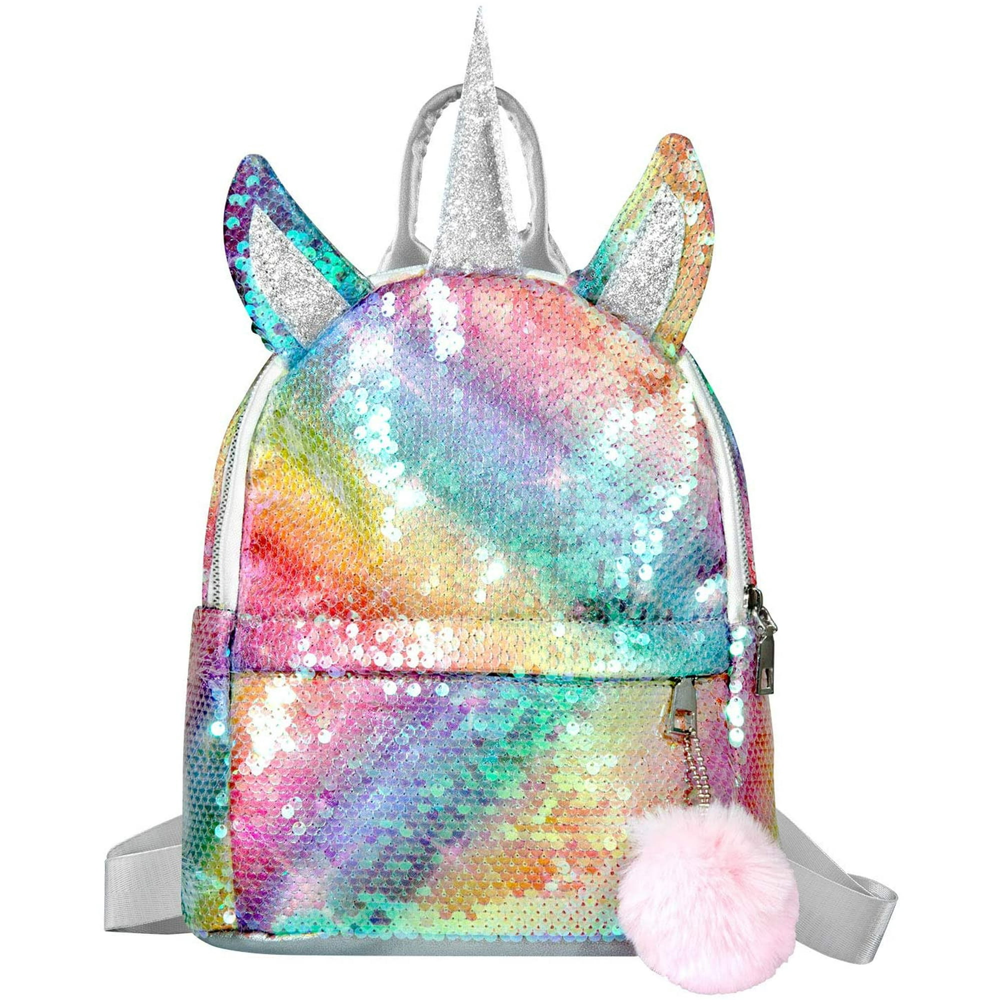 Girls Sequin Backpack Unicorn Backpack Girl Sequins Schoolbag for Girls Fashion and Durable Travel Backpack for Kids Girls