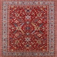 thumbnail image 1 of Ahgly Company Indoor Square Mid-Century Modern Red Oriental Area Rugs, 7' Square, 1 of 6