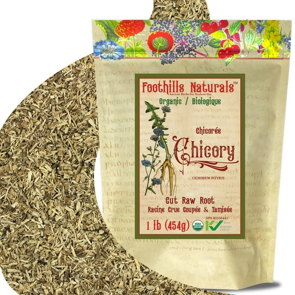 Chicory Root Organic Raw Dried, Cut, Root - Source of Antioxidants