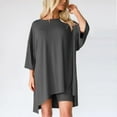 thumbnail image 2 of Tiqkatyck Outfits Sets Clearance, Women 2 Piece Outfit Set Casual Oversized T Shirt Tops Shorts Workout Sports Tracksuit Shorts Sets Women 2 Piece Outfits Grey2 L, 2 of 5